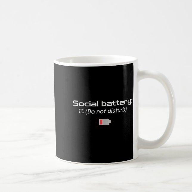 Taza De Café Social Battery_ 1% (do Not Disturb)  (Derecha)