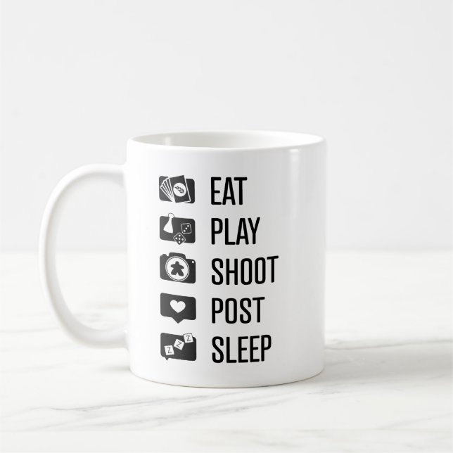 Taza De Café Social Media Gamer Black Art Mug (Izquierda)