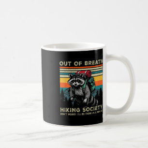 Taza De Café Sociedad De Senderismo Raccoon Senderismo Vintag
