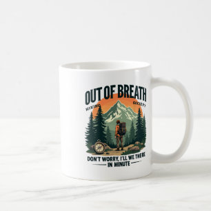 Taza De Café Sociedad de senderismo sin aliento divertida monta