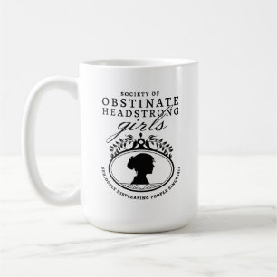 Taza De Café Sociedad Jane Austen de Chicas Obstinadas y Volunt