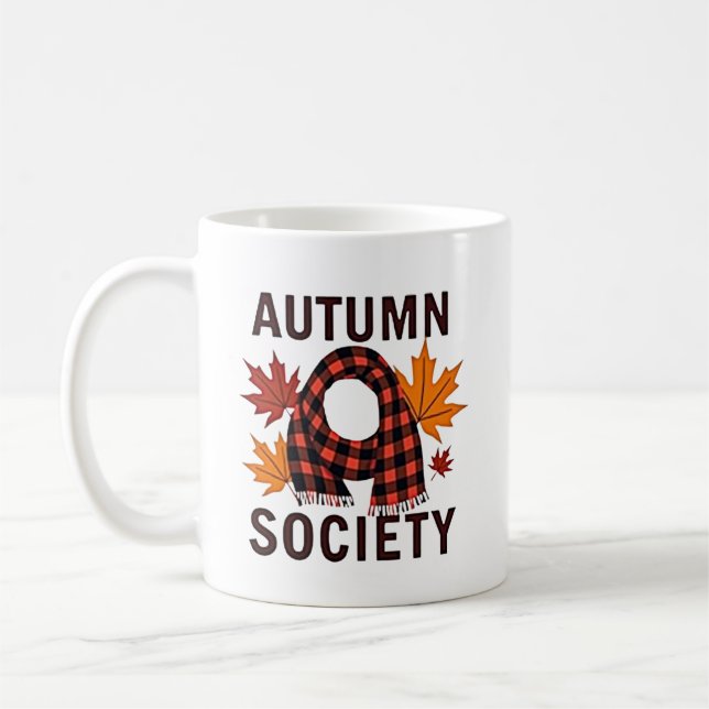 Taza De Café Sociedad Otoño - Relleno de carta personalizada (Izquierda)