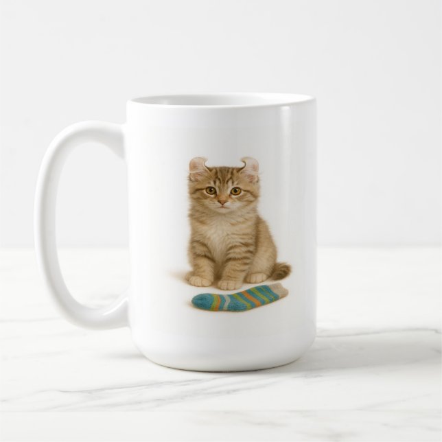 Taza De Café Sock it to Me - American Curl Kitten Edition (Izquierda)