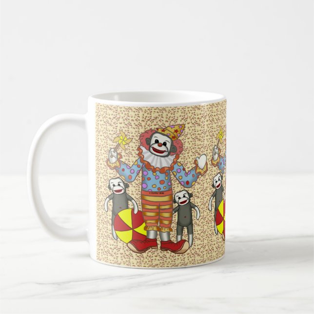 Taza De Café Sock Monkey Clowg mug (Izquierda)