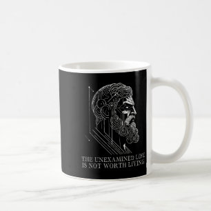 Taza De Café Sócrates cita el estoicismo diciendo vida no exami