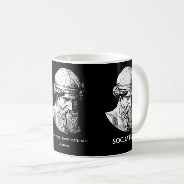 Taza De Café Sócrates "Know Nothing" Mug Regalo (Anverso derecho)