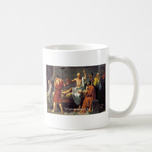 Taza De Café Sócrates "Sabiduría/Maravilla" Ofertas Tees & Card