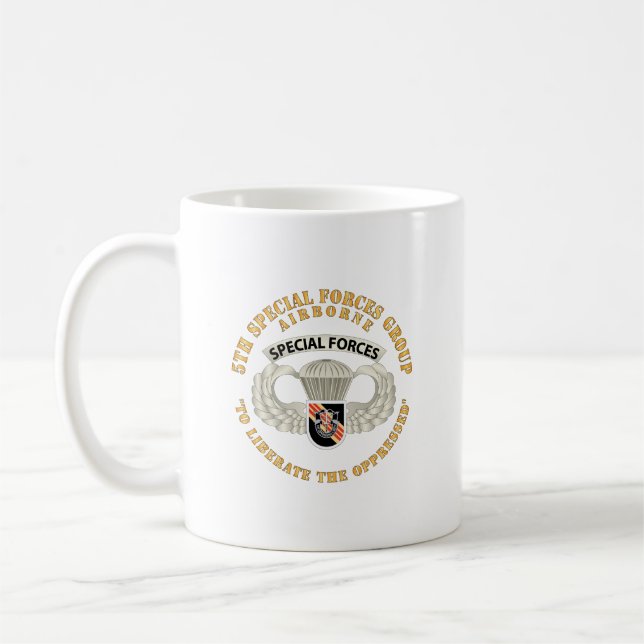 Taza De Café SOF - 5º SFG - Insignia aérea - Vietnam (Izquierda)