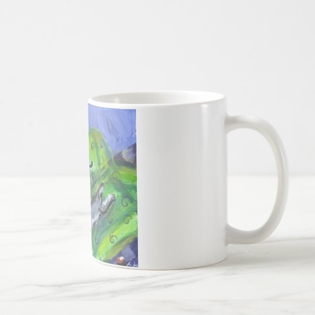 Taza De Café Sofá del Schnauzer y del gato negro (Derecha)