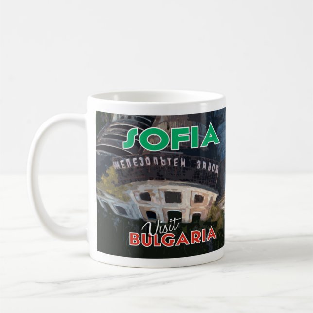 Taza De Café Sofía, Visita Bulgaria Me Encanta El Café Mug (Izquierda)