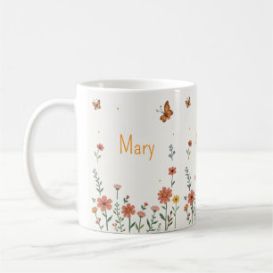 Taza De Café Sofisticada Floral de Verano