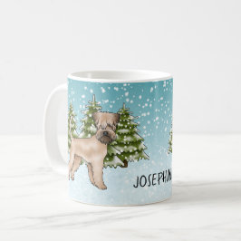 Taza De Café Soft-Coated Wheaten Terrier Bosque Invernal Nevado
