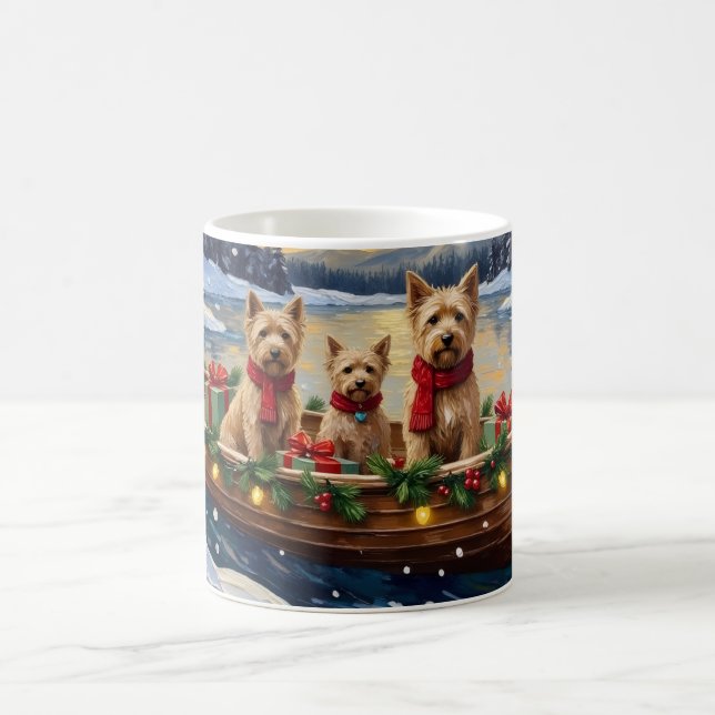 Taza De Café Soft Coated Wheaten Terrier Christmas Boat Holiday (Centro)