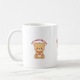 Taza De Café Soft Heart Big Love Cute Teddy Bear Mugs 