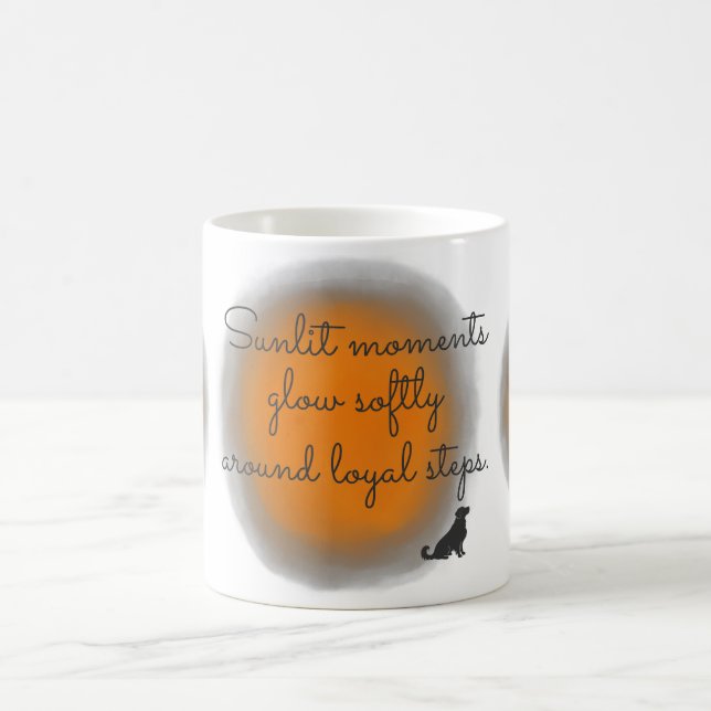 Taza De Café Soft Orange Golden Retriever Custom Photo (Centro)