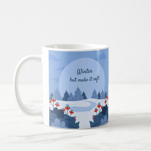 Taza De Café Soft Winter Collection — Calm, Cozy & Timeless (Izquierda)