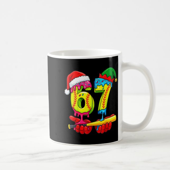 Taza De Café Softball 67 Ice Cream Drip Six Seven Boys Funny Ch (Derecha)