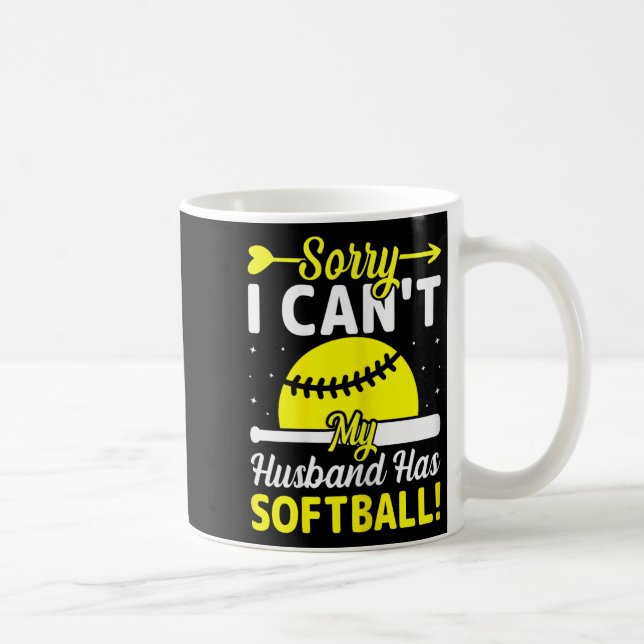 Taza De Café Softball Lover Wife - Sorry I Can't My Husband Has (Derecha)
