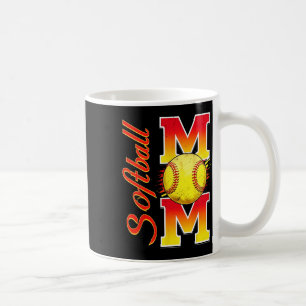 Taza De Café Softball Mom Funny Baseball Mother's Day Softb