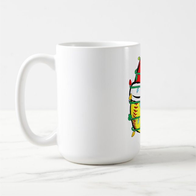 Taza De Café Softbol de Navidad  (Izquierda)