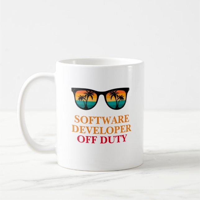 Taza De Café Software Developer Off Duty (Izquierda)