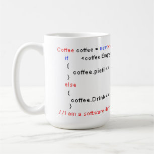 Taza De Café Software Developer PC Código de codificación para
