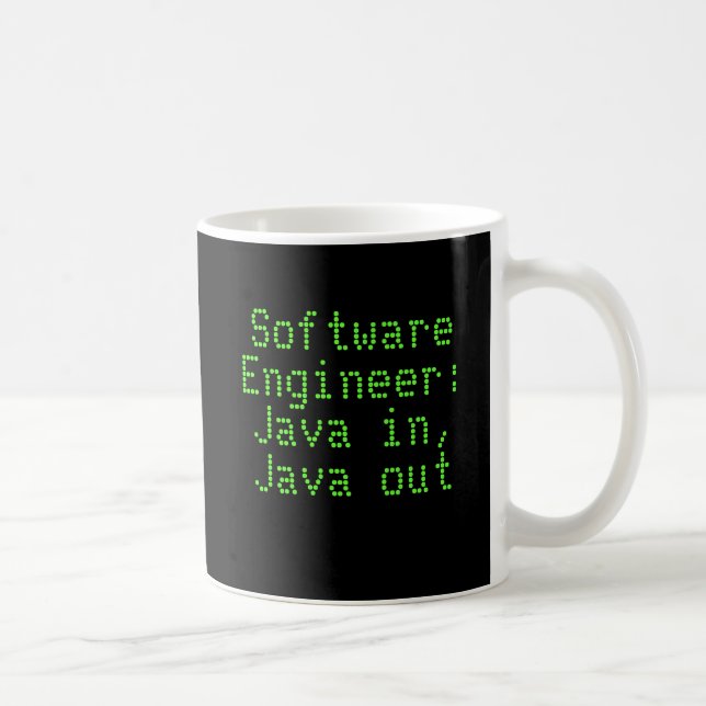 Taza De Café Software Engineer: Java en Java hacia fuera (Derecha)