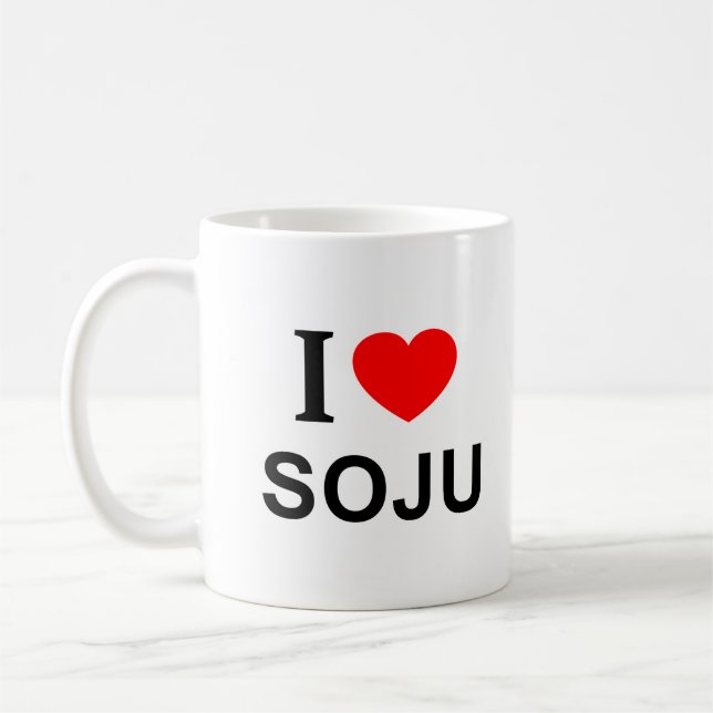 TAZA DE CAFÉ ❤️ SOJU AMO SOJU I HEART SOJU (Izquierda)