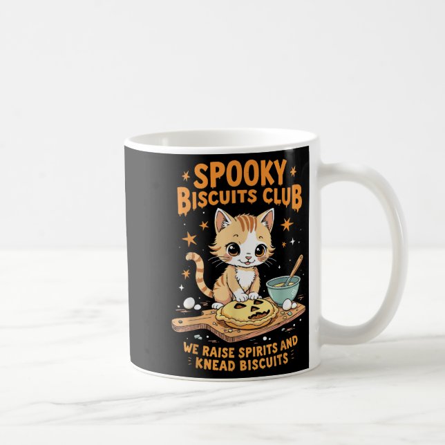 Taza De Café Soky Biscuits Club Cat Funny Halloween (Derecha)