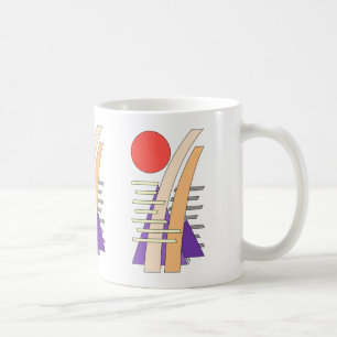 Taza De Café Sol abstracto, sombras, reflejos y estructuras