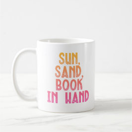 Taza De Café Sol Arena Libro en Mano