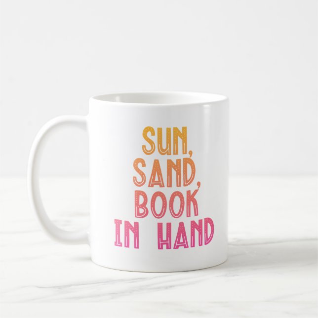 Taza De Café Sol Arena Libro en Mano (Izquierda)