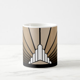 Taza De Café Sol Art Déco en bronceado