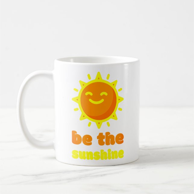 Taza De Café Sol Blanco Sé El Resplandor (Izquierda)