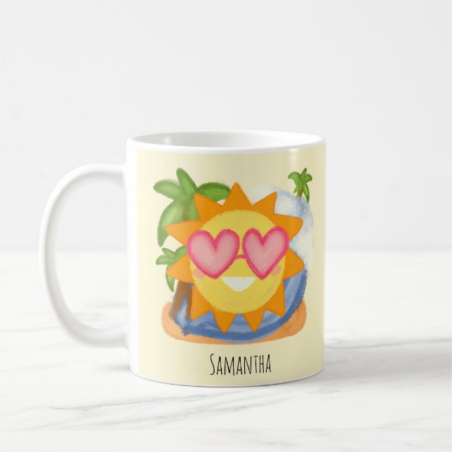 Taza De Café Sol de vacaciones de verano relajante (Izquierda)