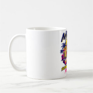 Taza De Café Sol Miami Florida Retro Bulldog Vibraciones de Pla