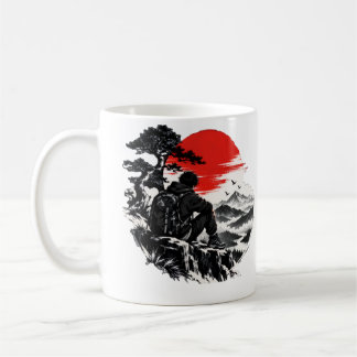 Taza de café Sol Naciente Samurái Japonés | Estéti