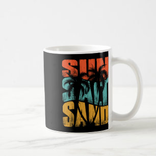 Taza De Café Sol Sal Arena Playa Atardecer Vacaciones De Verano