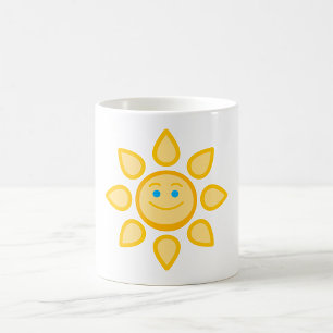 Taza De Café Sol Sonriente Feliz Luz del Sol