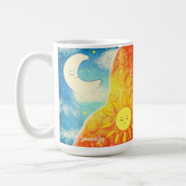 Taza De Café Sol Tranquilo Y Luna