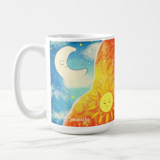 Taza De Café Sol Tranquilo Y Luna (Izquierda)