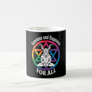 Taza De Café Sol y Felicidad Para Todos Satan Orgullo LGBTQ