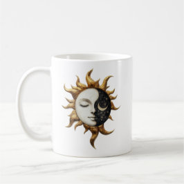 Taza De Café Sol y luna celestes