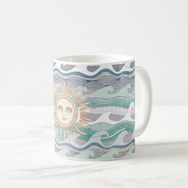 Taza De Café sol y olas (Anverso derecho)