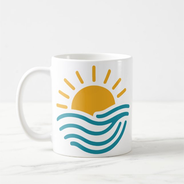 Taza De Café Sol y oleada (Izquierda)