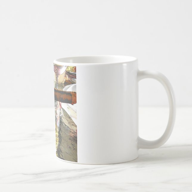 Taza De Café Sola malta escocesa y un cigarro (Derecha)