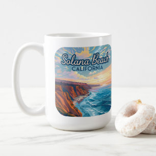 Taza De Café Solana Beach California San Diego Vintage