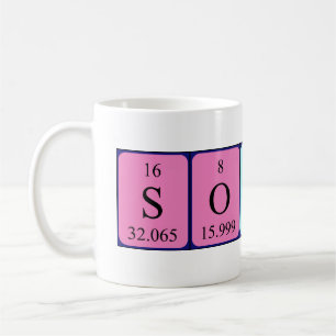 Taza De Café Solange periódica table name mug
