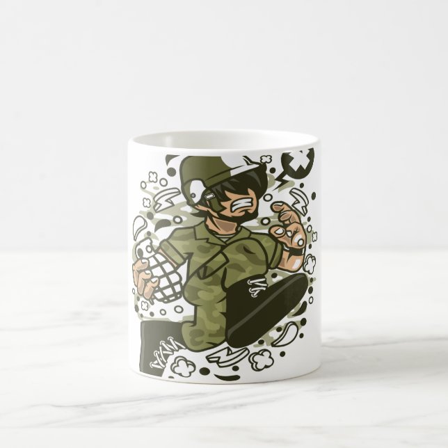 Taza De Café Soldado corriendo (Centro)