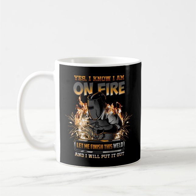Taza De Café Soldado Sé Que Estoy En Fuego (Izquierda)